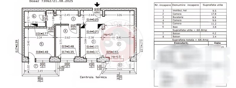 Soseaua Iancului | Apartament 3 camere | 68mp | Decomandat | B12433
